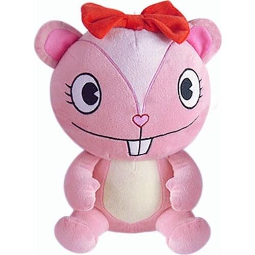 New Happy Tree Friends Giggles Pink Chipmunk Plush Toy 32cm Cute Stuffed Animals Kids Dolls Children Christmas Birthday Gifts