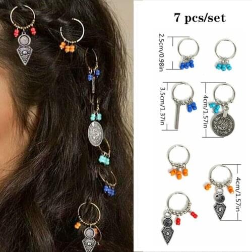 Hair Braiding Tool Hairpins Star Bell Hair Rings Headwear Braids Styling Women Girls Music Festival Cool Fashion Accessories