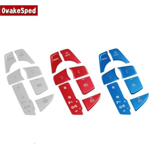 Console Gear Shift Multimedia Buttons Decoration Cover Trim Stickers For Audi A4 B9 2017-2021 LHD Interior Auto Accessories