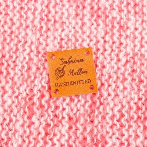 Leather Tags, personalized tags, knit labels, Custom Name, Handmade,Text & Symbol, Personalized Name (PB1737)