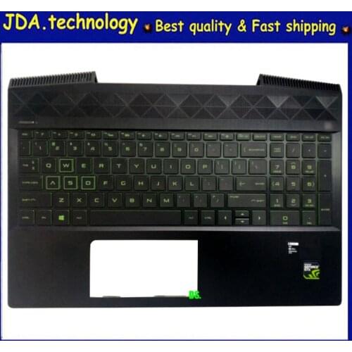 MEIARROW 95%New for HP PAVILION 15-CX 15-CX0071TX palmrest US keyboard upper cover,White backlight