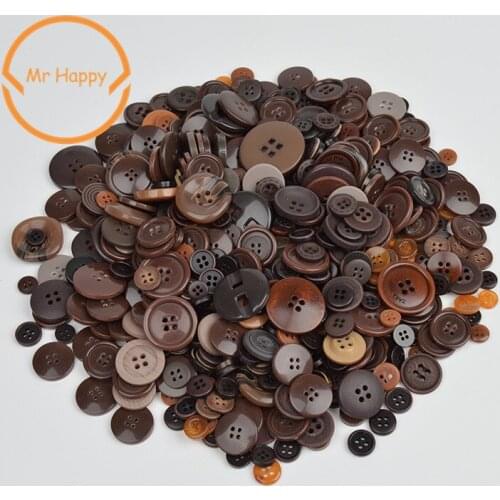 MR HAPPY Colorful 50g Resin Button Mix Size Decorative Sewing Craft Scrapbook Card Making DIY Sewing Decorative