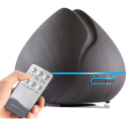 New Remote Control Essential Oil Aroma Diffuser Home Ultrasonic Air Humidifier 300ML Wood Grain Aromatherapy Diffuser LED Light