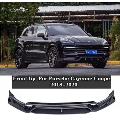 Carbon fiber front lip + rear diffuser + spoiler+ wind knife+Side skirts protector For Porsche Cayenne Coupe 2018 2019 2020