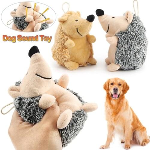 Plush Dog Toys Small/Large Dogs Interactive /Squeaky Sound Toy Chew Bite Resistant Toy Hedgehog Shaped Soft Plush Pet Products