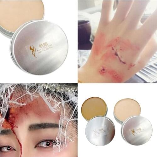 1PC Pad Nose Halloween Knife Scars Cosplay Modeling Fake Wound Scar Wax Eyebrows Wax Shaping Special Stage Makeup 15g TSLM2