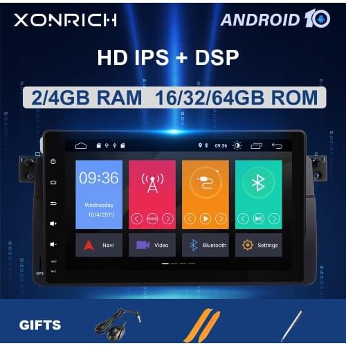 4GB 64GB1 Din Android 10 GPS Navigation For BMW E46 M3 Rover 75 Coupe 318/320/325/330/335 Radio Multimedia Player Stereo Audio