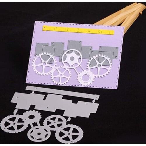 Carbon Steel Cutting Dies Gear Stencils DIY Scrapbooking Photo Album Paper Card Decorative Embossing Craft Stamps And Dies
