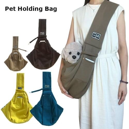 Pet Dog Cat Sling Breathable Carrier Travel Safe Sling Bag Puppy Kitten Outdoor Mesh Oxford Single Comfort Handbag Tote Pouch