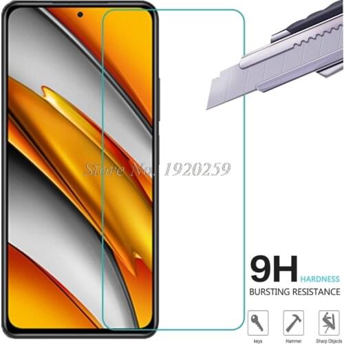 Screen Glass For Xiaomi Poco F3 Front Film Protector Clear Tempered Glass Display Guard 9H Pocophone Poko Little F3 Phone Cover