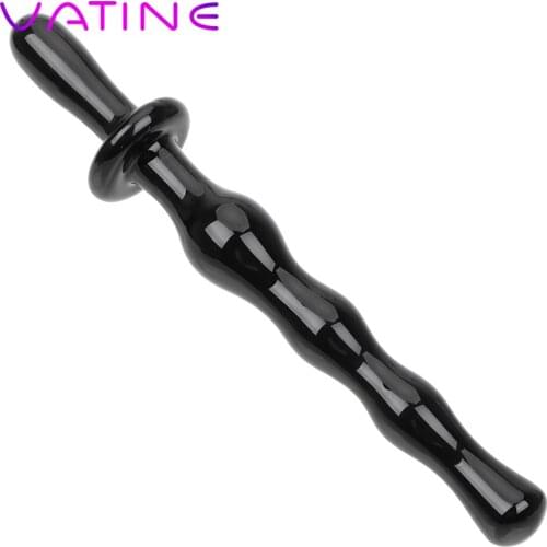 VATINE Butt Beads Female Masturbation Double Ends Anal Plug Black Prostate Massage Sex Toys for Women Sex Products