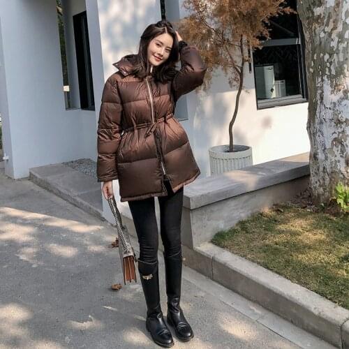 Womens Korean, winter, down jacket, hooded, duck down, jacket for women, chaqueta Mujer invierno kj3701