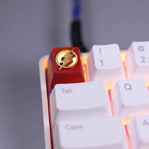 1pc Resin Hand-made Customized Key Cap Stereoscopic relief Mechanical Keyboard Keycap For DC Superhero The Flash