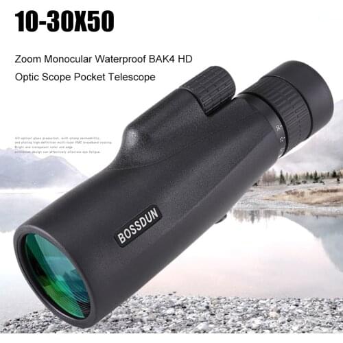 10-30×50 Powerful Monocular Long Range Zoom Pocket Spotting Telescope Eyeglass BAK4 HD Handheld Optic for Smartphone Tourism