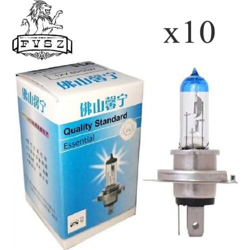 10Pcs 9003 H4 12V 55W Car halogen headlights bulbs HB2 4300K 1600lm auto light super white light High and low light bulbs