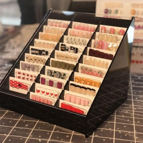 30 Grids Nail Template Model Finishing Box Nail Color Storage Box Dustproof Nail Decoration Storage Box Nail Art Decoration Cont
