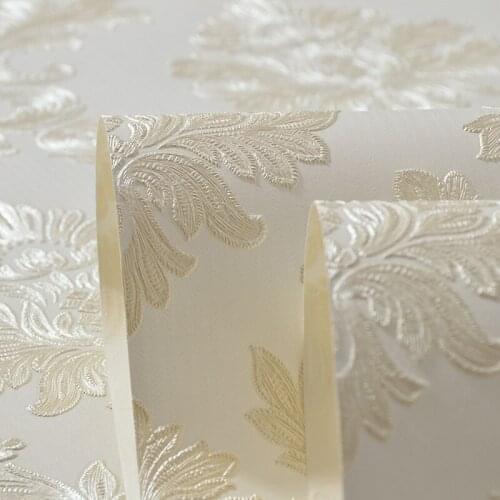 Beibehang Fine pressure 3D stereo wallpaper non - woven TV sofa background simple European AB version of the wallpaper