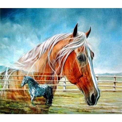 Diamonds full animal horse 5D diamond painting cross stitch diamond mosaic diamond decorative wall stickers Christmas
