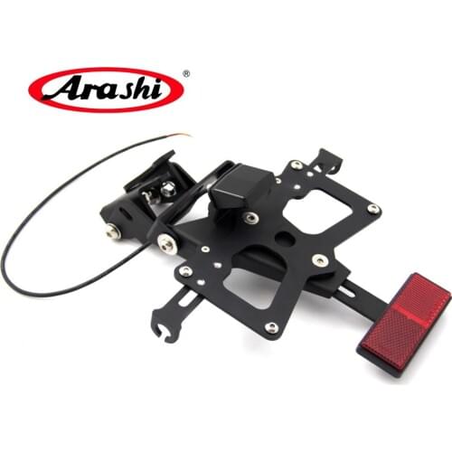 Arashi ForYAMAHA MT-09 FZ9 2014 2015 2016 License Plate Frame Holder Support Rear Tail Tidy Fender with LED Running Light
