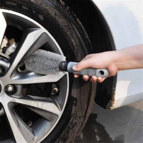 Vehicle Car Wheel Hub Rim Tyre Bend Shank Scrubbing Cleaning Brush Cleaner Car Wash Brushes Auto Maintenance