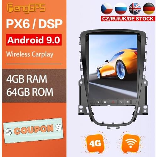 Car DVD player for Opel Astra J 2012-2014 Android Radio GPS Navigation Multimedia 1080P Headunit Tesla Touchscreen PX6 6 Core