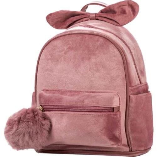 Rabbit bag velvet short plush backpack