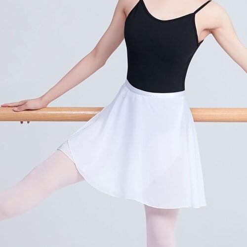 USHINE Adult Children Chiffon Pure Color Floral Print Ballet Dance Skirt For Practice Women Ballet Dress