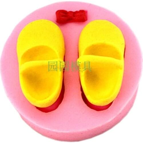 F297 Shoes Silicone Fondant Mold Gum Paste Cake Decorating cake topper Mould