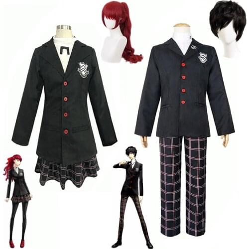 Hot!Anime Cosplay for Persona 5 Akira Kurusu / Ren Amamiya Costume School Uniform for Unisex Coat + Shirt + Pants