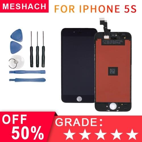 AAA Quality Touch Screen White Black Digitizer Display For Iphone 5s LCD Full Assembly Replacement For iPhone 5S