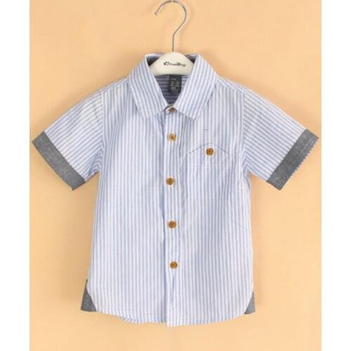 Baby Boys Summer Striped Shirts Boys Short Sleeve Shirts Kids Summer Shirts Boys Casual Shirts