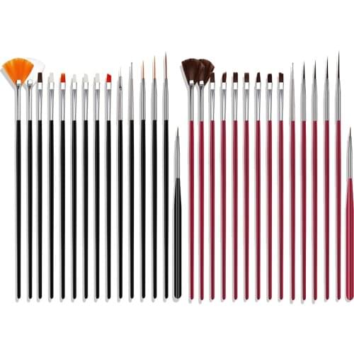 DIY Art Supplies Multi-function Hook Line Pen for Nail Painting 2 Colors Painting Brush Plastic/Nylon Children Stationery