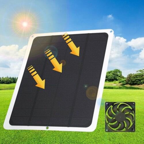 Newest Solar Powered Greenhouse Fan Kit Household Mini Appliances Exhaust Solar Fans Fit For Greenhouse RV Car Pet House