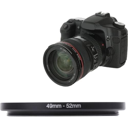 OOTDTY Camera Filter Adapter 49mm To 52mm Metal Step Up Rings Lens Adapter Filter Camera Tool Accessories New Dropshipping