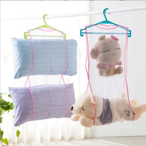 Wonderlife Creative Pillow Cushion Storage Bag Shelf Drying Laundry Drying Nets Drying Pillow Rack With Multiple Drying Racks