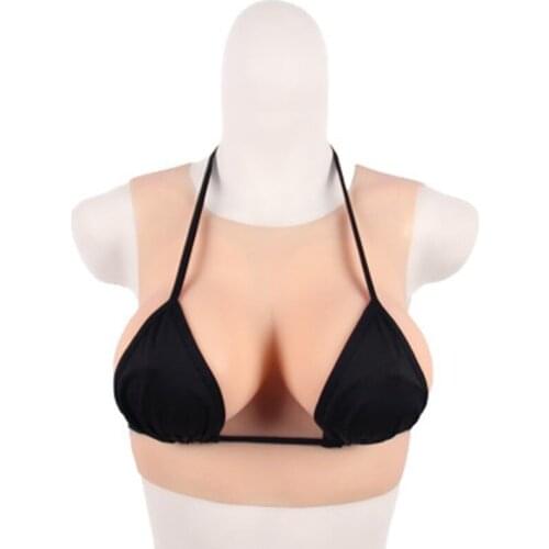 Realistic Shemale Fake boobs with Round collar false breast forms crossdresser silicone tits For drag queen Crossdresser