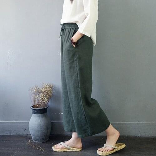 SCUWLINEN Women's Capri Pants
