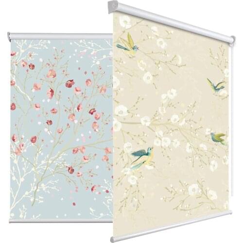 China modern painting blinds flower and bird printed blinds Tree landscape Digital Printed Blackout roller blinds