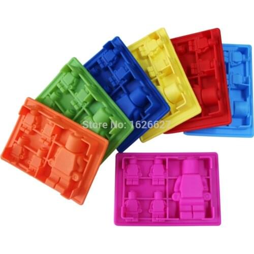7 different colors 5x Silicone Robot Ice Mold Ice Cream Tools Ice Cream Tubs for Silicone Mold Cake Mold