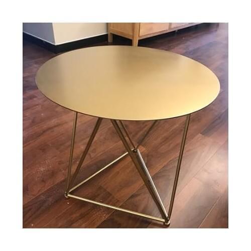 Nordic contemporary iron art tea table side table gold small horn a few small family sitting room circular sofa edge