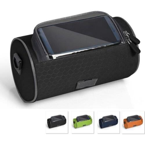 Cycling Bicycle Head Storage Bags Bike Tube Handlebar Cell Mobile Phone Bag Case Holder Cross Body Touch Screen Phone Mount Bag