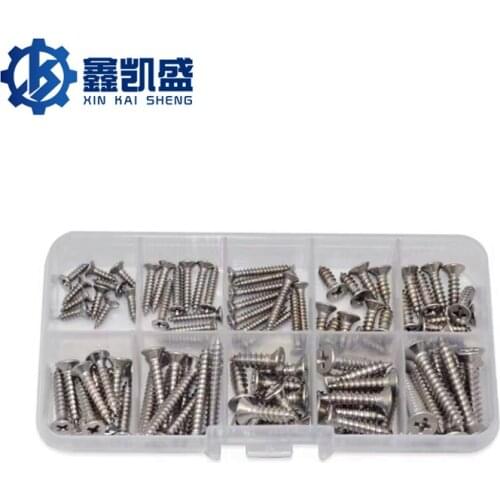 Box Screw Color Zinc Self Tapping Screw Small Yellow Croaker Expansion Rubber Plug 304 Self Tapping Screw Combination Screw Set