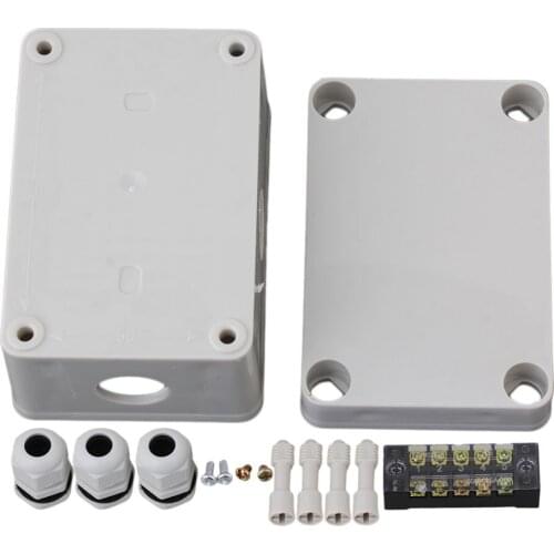 9.5x6.5x5.5cm Grey White 5 Bit Plastic PG11 Waterproof Connector Outdoor Electric Junction Box Underground Cable Sleeve 3-way