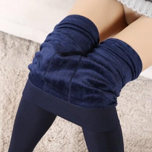 High quality Lady Winter Warm Legging Thickened Winter Super Elastic Fleece Women Leggings Solid Color