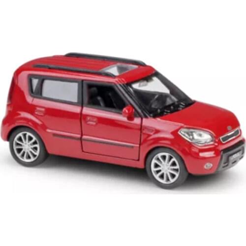 High Similator WELLY Diecast 1:36 Scale KIA Soul Toy Vehicle Model Car Pull Back Alloy Metal Toy Car For Kids Gifts Collection