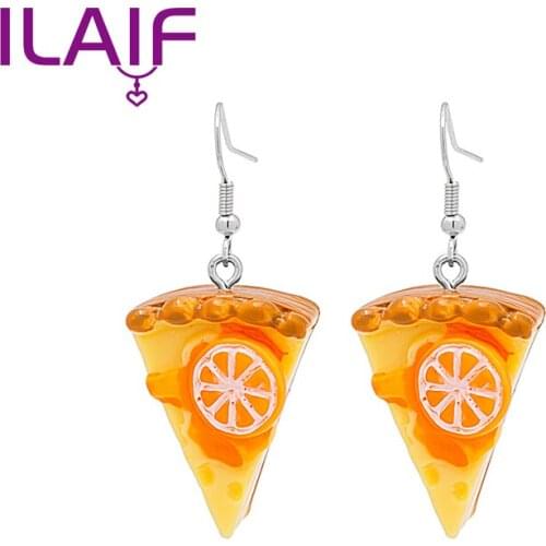 Womens Earrings Resin Earrings Personality Harajuku Style Food Bread Earrings Earrings New Cute Cartoon Creative Pizza Gifts