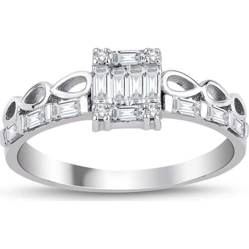 0.35 CT sa. Diamond Baguette Ring Handy Custom Craftsmanship Gift Gold Special Occasions Design Shiny Elegant Jewelry