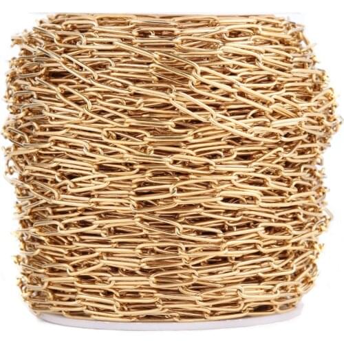 1 Meter Stainless Steel Oval Wallet Chains Links Jewelry Gifts Findings Components DIY Necklace Bracelet Anklet Jewelry Making