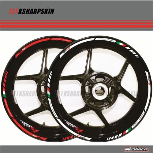 12 X Thick Edge Outer Rim Sticker Stripe Wheel Decals FIT APRILIA RSV4 17