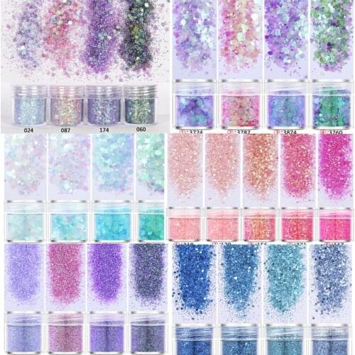 4box/lot Nail Powder Mix Style UV Epoxy Resin Mold Filling Sequins Nail Art DIY Making Epoxy Resin Jewelry Supplies For Jewelry